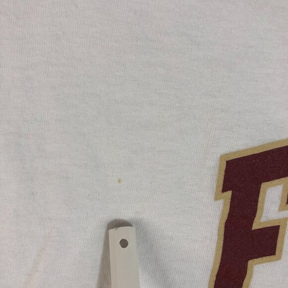 Florida State Seminoles Shirt Adult 2XL XXL White Red Football Russell Mens NCAA - Picture 2 of 9